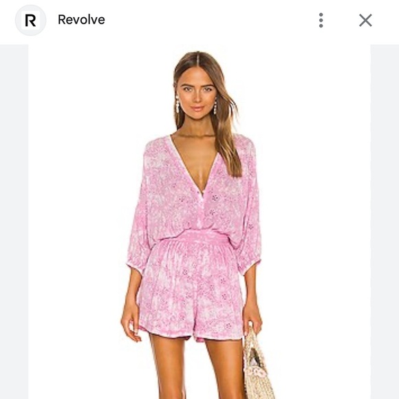 NWOT Young Fabulous & Broke Purple & Pink Ombré Romper Size M - Picture 2 of 16